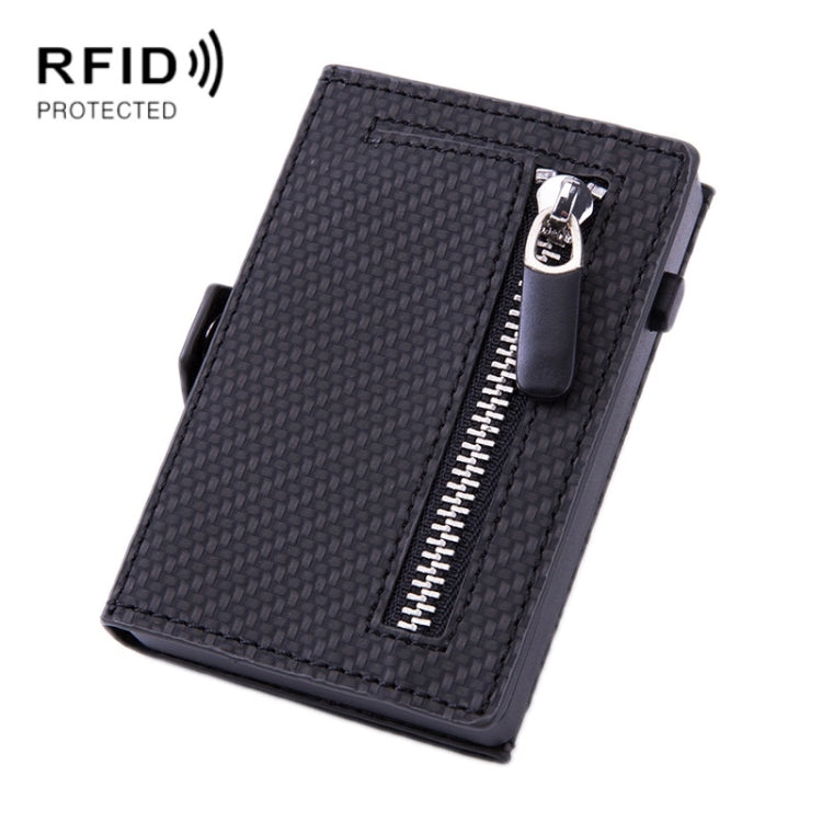 Men PU Leather Short Zipper RFID Wallet