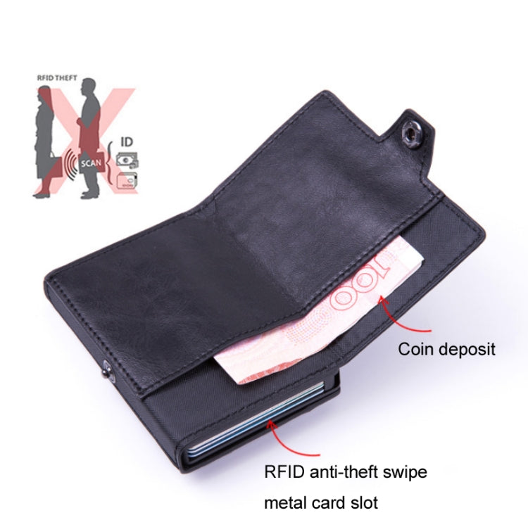 Men PU Leather Short Zipper RFID Wallet