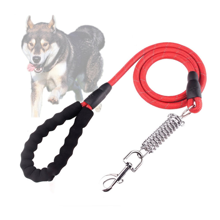 3 PCS Pet  Traction Belt Out Reflective Traction Device Walking Dog Leash,Style: Spring Buffer (Red)