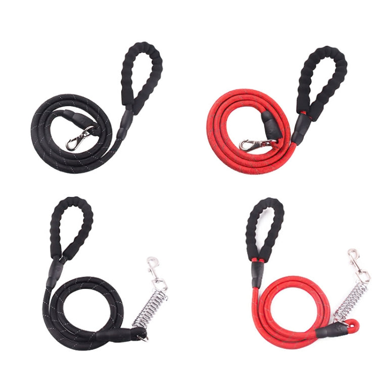 3 PCS Pet  Traction Belt Out Reflective Traction Device Walking Dog Leash,Style: Spring Buffer (Red)