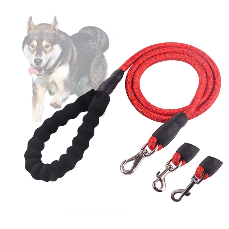 3 PCS Pet  Traction Belt Out Reflective Traction Device Walking Dog Leash,Style: Ordinary (Red)