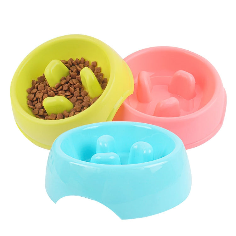5 PCS Pet Bowl Cat Bowl Feeder Anti-Choking Slow Food Bowl Thickened Dog Bowl, Specification: S  16 x 18 x 5cm(Random Color)