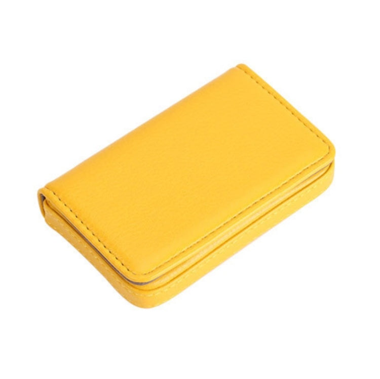 2 PCS PU Leather Metal Business Card Holder Magnetic Lychee Stainless Steel Business Card Case