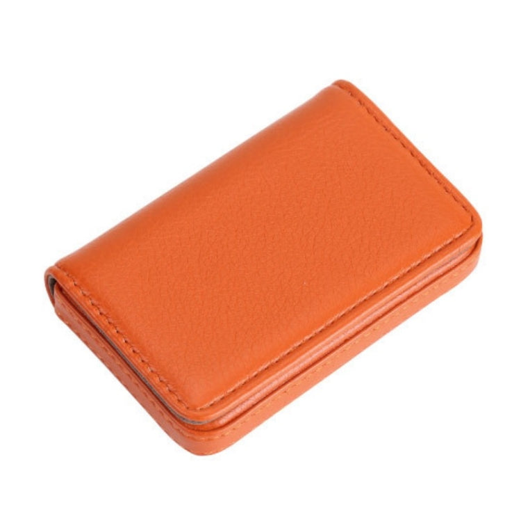 2 PCS PU Leather Metal Business Card Holder Magnetic Lychee Stainless Steel Business Card Case