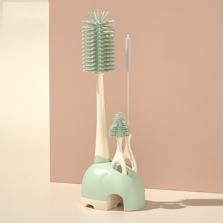 360 Degree Rotating Silicone Baby Bottle Brush Nipple Brush Cleaning Brush Set