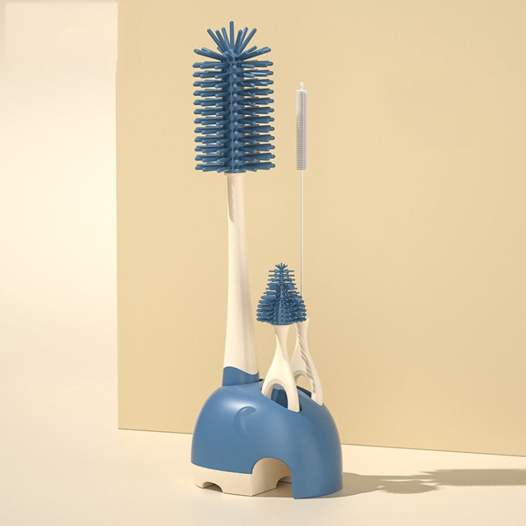 360 Degree Rotating Silicone Baby Bottle Brush Nipple Brush Cleaning Brush Set