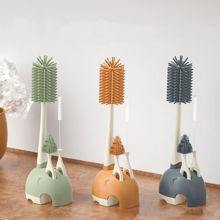 360 Degree Rotating Silicone Baby Bottle Brush Nipple Brush Cleaning Brush Set