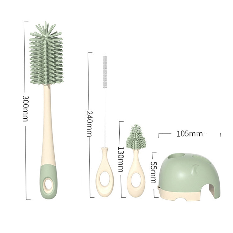 360 Degree Rotating Silicone Baby Bottle Brush Nipple Brush Cleaning Brush Set