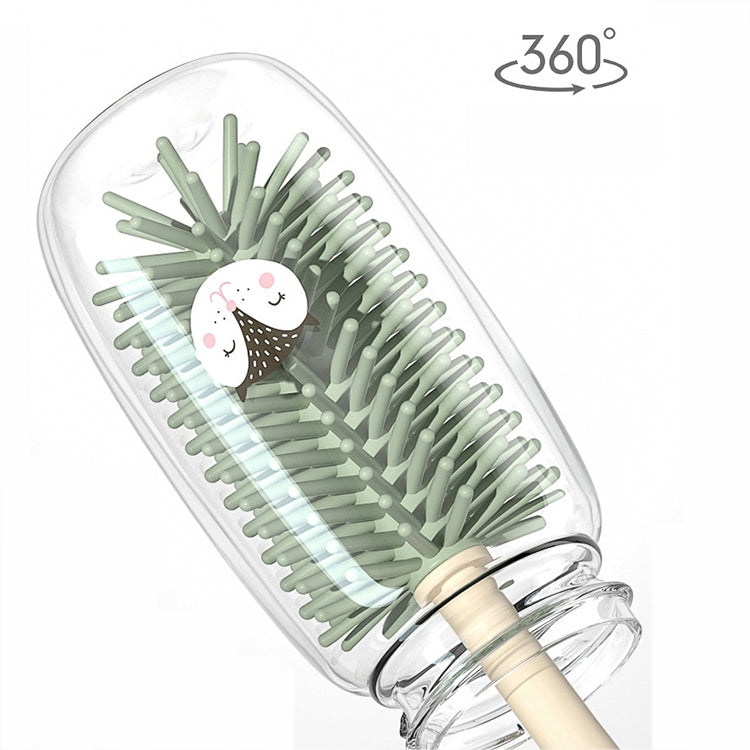 360 Degree Rotating Silicone Baby Bottle Brush Nipple Brush Cleaning Brush Set