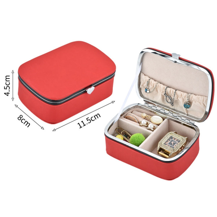 HN-001 PU Portable Ring Earring Necklace Jewelry Storage Box