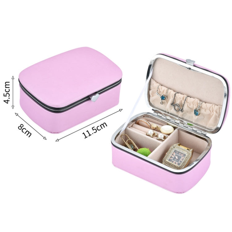 HN-001 PU Portable Ring Earring Necklace Jewelry Storage Box