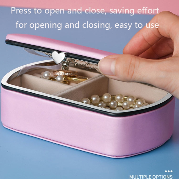 HN-001 PU Portable Ring Earring Necklace Jewelry Storage Box