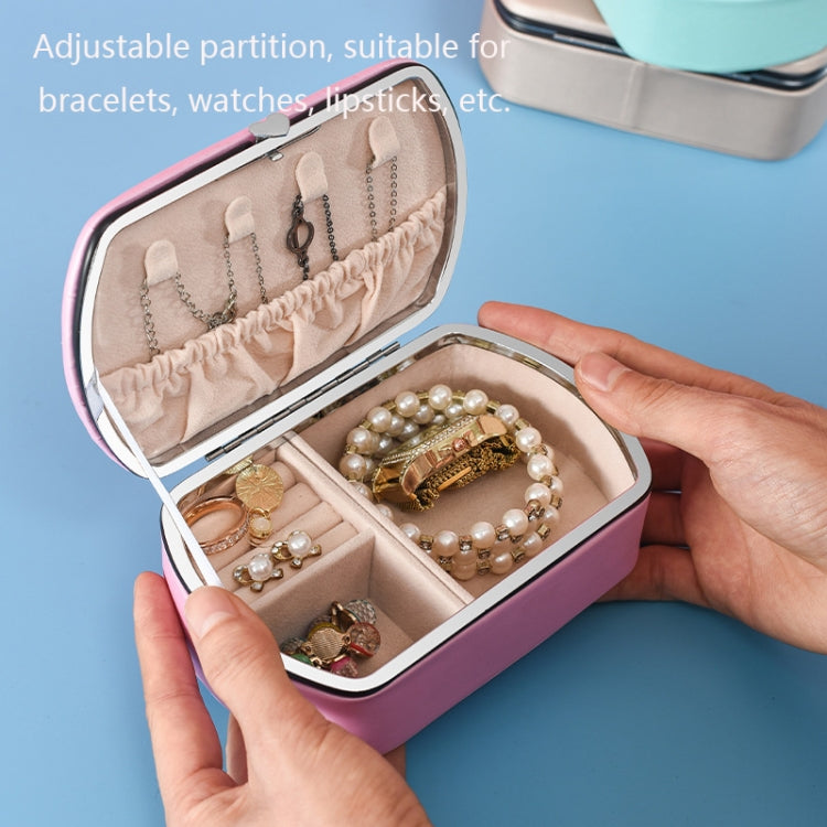 HN-001 PU Portable Ring Earring Necklace Jewelry Storage Box