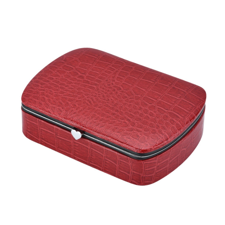 Portable Large Capacity Ring Necklace Jewelry Storage Box(Black)