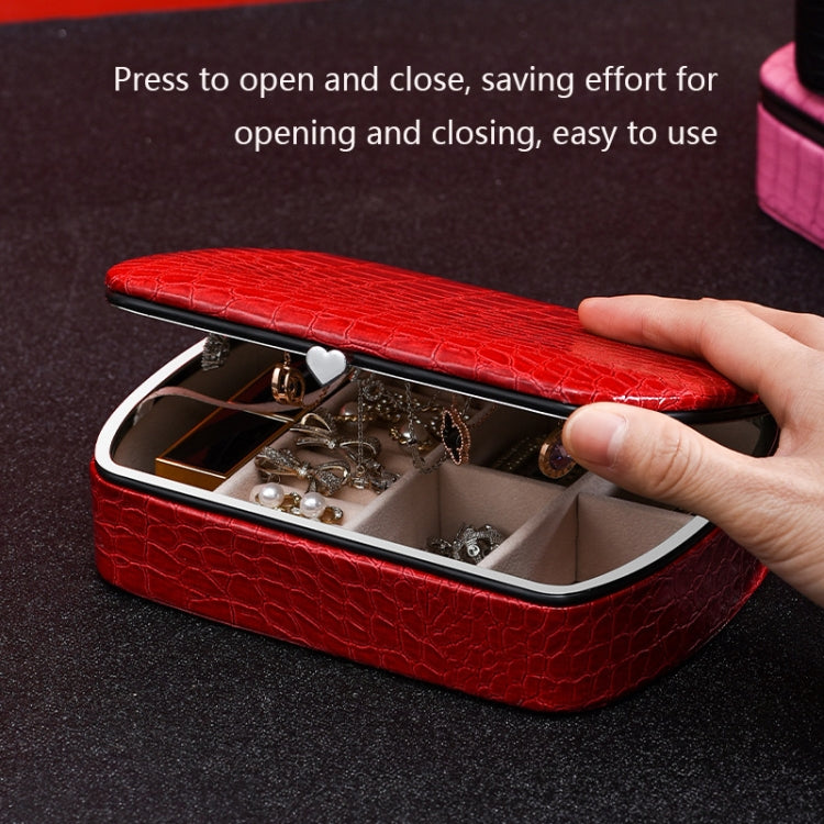 Portable Large Capacity Ring Necklace Jewelry Storage Box(Black)