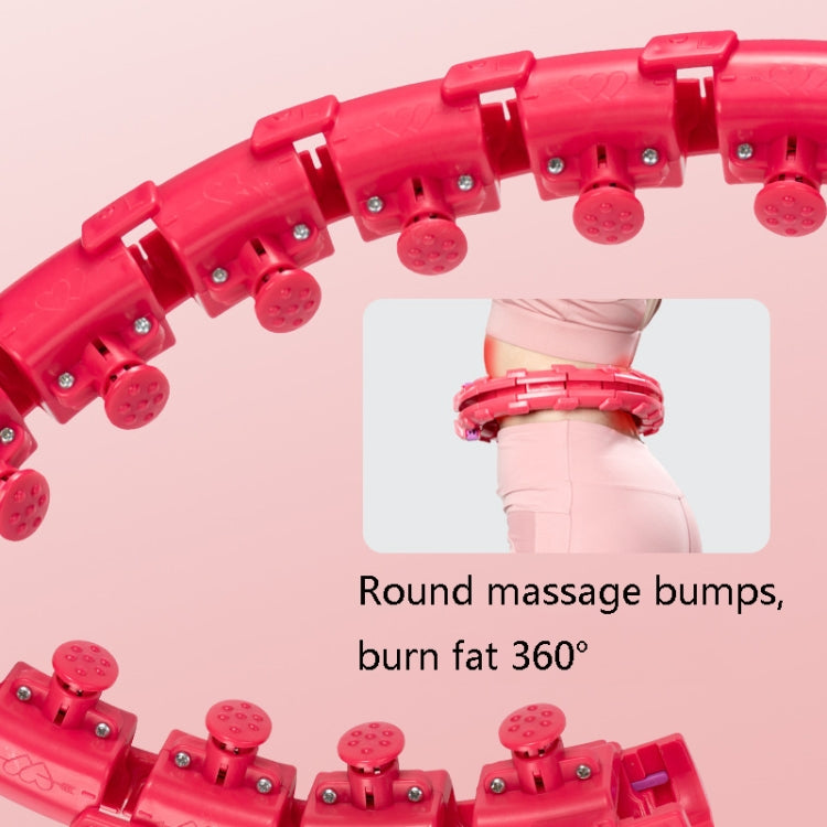 Weighted Fitness Hoop Lose Weight Weighted Hoop, Diameter: Cherry Pink 24 Knots