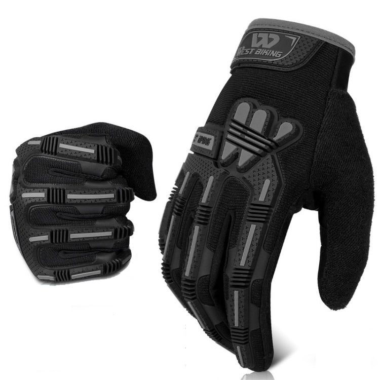 WEST BIKING YP0211208 Riding Gloves Motorcycle Bike Long Finger Non-Slip Touch Screen Gloves, Size: L