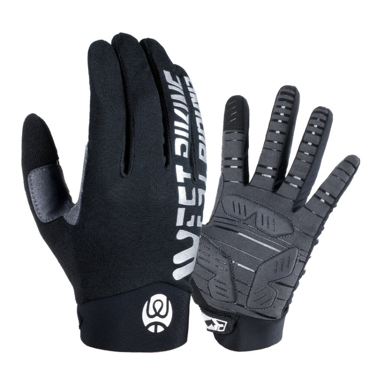 WEST BIKING YP0211214 Long Finger Shock Absorption Non-Slip Touch Screen Gloves Cycling Sports Gloves, Size: XL
