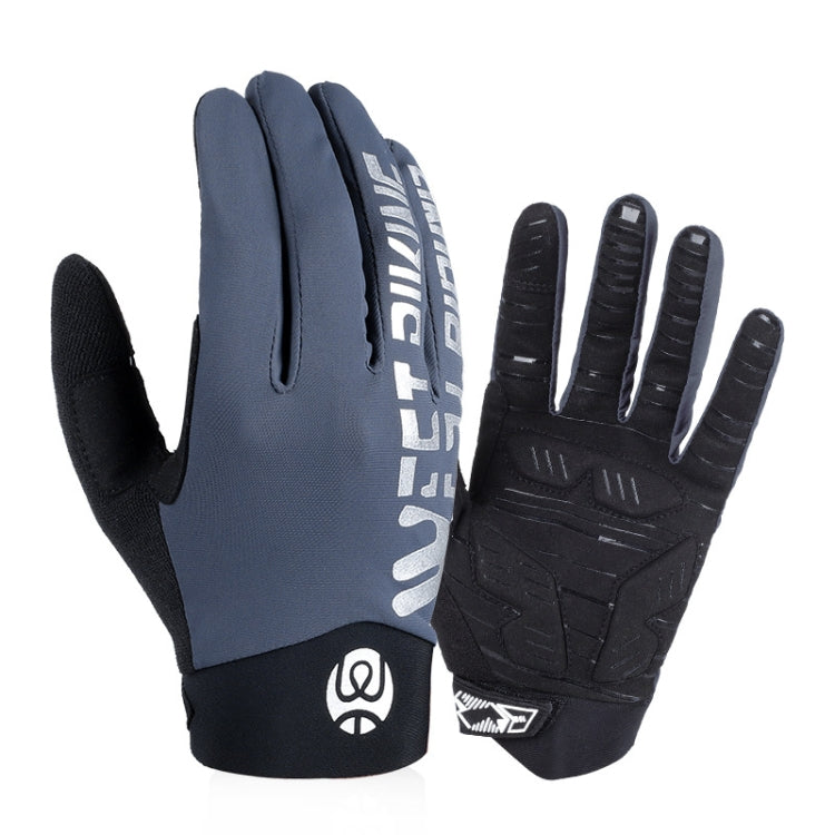 WEST BIKING YP0211214 Long Finger Shock Absorption Non-Slip Touch Screen Gloves Cycling Sports Gloves, Size: XL