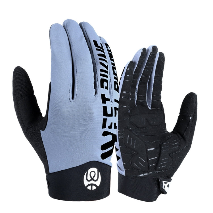 WEST BIKING YP0211214 Long Finger Shock Absorption Non-Slip Touch Screen Gloves Cycling Sports Gloves, Size: XL