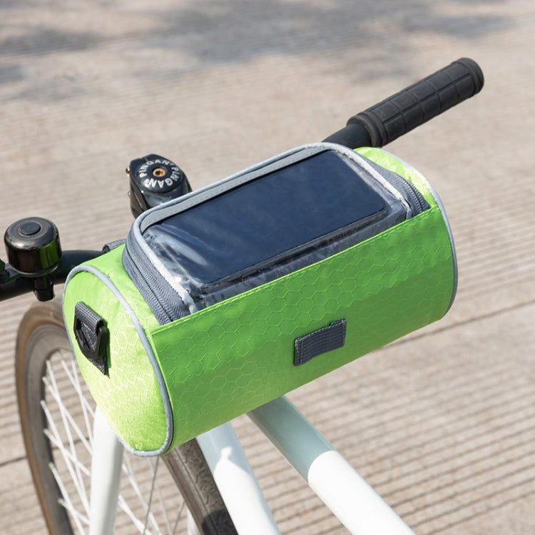 Outdoor Sports Bicycle Bag Front Beam Bag Bicycle Head Bag Large Capacity Touch Screen Waterproof Cylindrical Riding Bag, Size: 22cm x 12.5cm