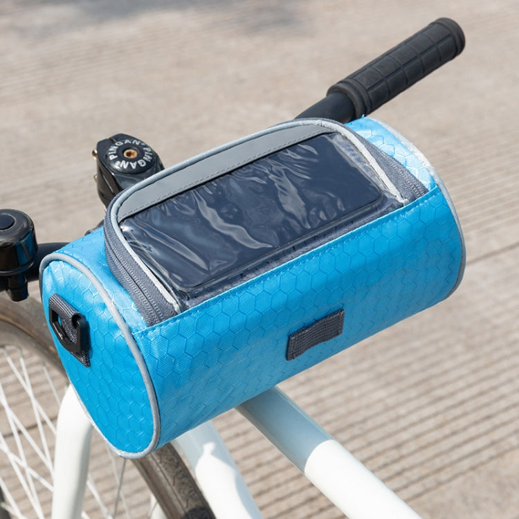 Outdoor Sports Bicycle Bag Front Beam Bag Bicycle Head Bag Large Capacity Touch Screen Waterproof Cylindrical Riding Bag, Size: 22cm x 12.5cm