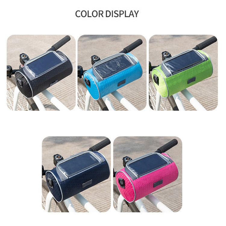 Outdoor Sports Bicycle Bag Front Beam Bag Bicycle Head Bag Large Capacity Touch Screen Waterproof Cylindrical Riding Bag, Size: 22cm x 12.5cm