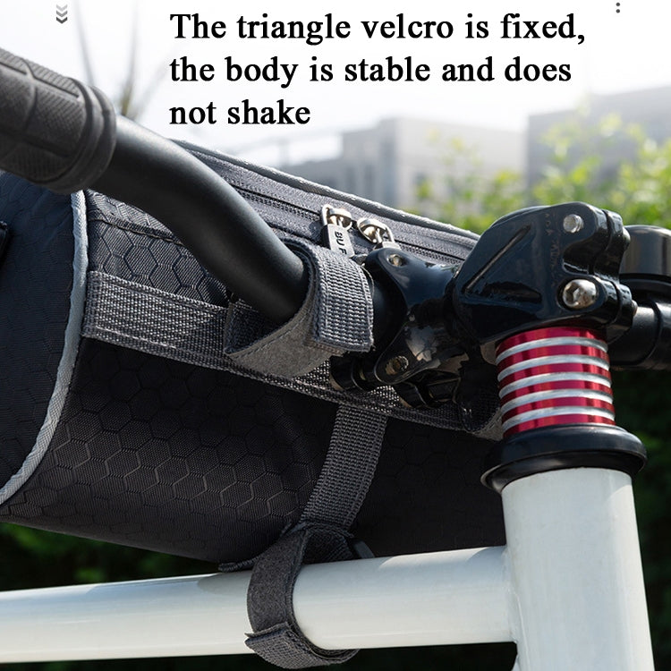 Outdoor Sports Bicycle Bag Front Beam Bag Bicycle Head Bag Large Capacity Touch Screen Waterproof Cylindrical Riding Bag, Size: 22cm x 12.5cm