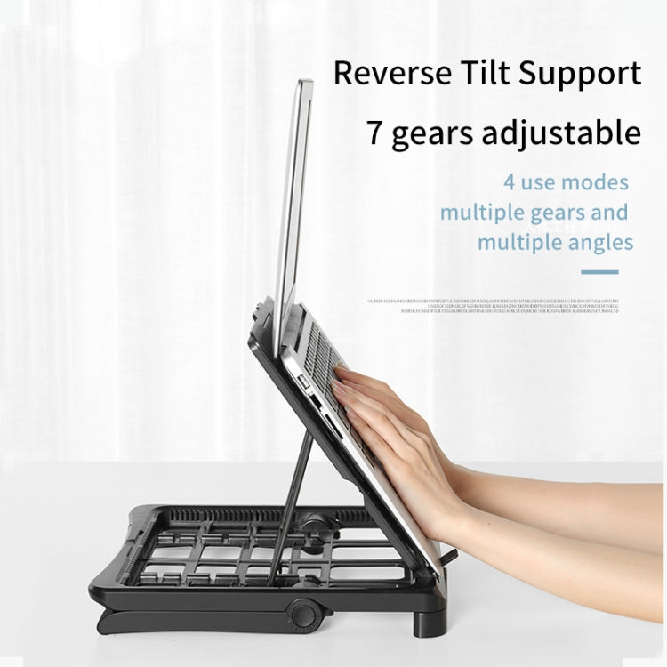 DB-11 Stand-Sit Alternate Laptop Stand Tablet Heightened Heat Dissipation Foldable Portable Computer Stand  without  Mobile Bracket (Black)