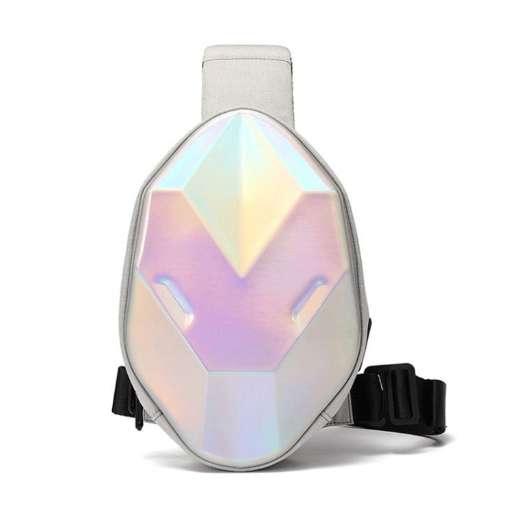 FLYING TERN Polyhedron Cool Hard Shell Chest Bag Waterproof Motorcycle Messenger Bag Couple Bag with External USB Port