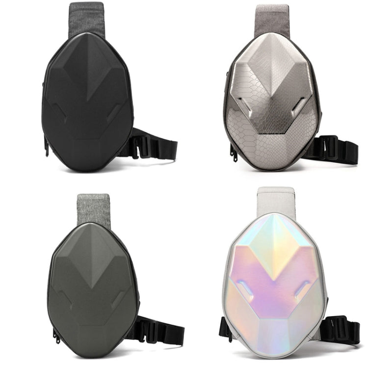 FLYING TERN Polyhedron Cool Hard Shell Chest Bag Waterproof Motorcycle Messenger Bag Couple Bag with External USB Port