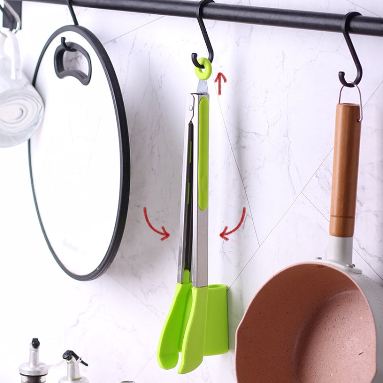 2 PCS Kitchen Food Tongs Silicone Shovel One-Piece Barbecue Steak Tongs Bread Pizza Extractor, Size: Large