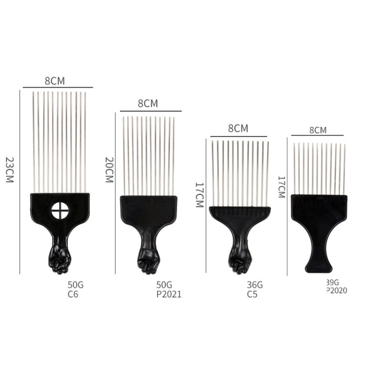 3 PCS Hairdressing Steel Needle Oil Hair Comb Plastic Haircut Pointed Tail Comb, Color Classification: C5