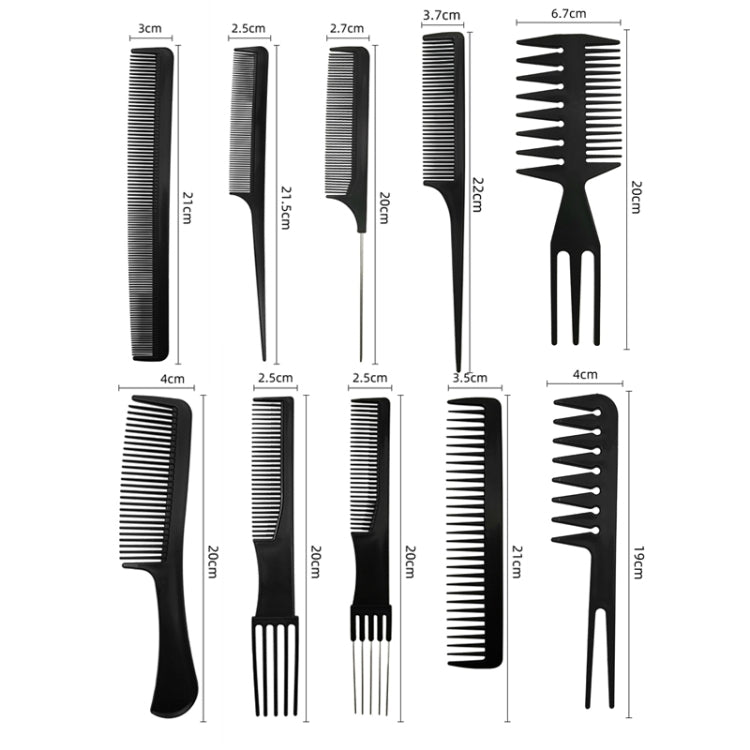 3 Sets Hairdressing Plastic Flat Comb