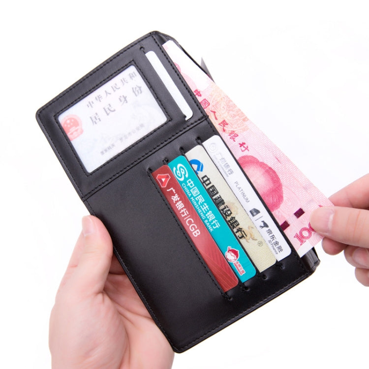 PU Leather Multi-Function Document Holder Travel Portable Passport Bag