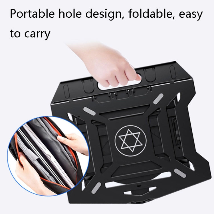 N31 Portable Laptop Bracket Liftable Computer Support Base, Colour: Black (Upgrade Version)