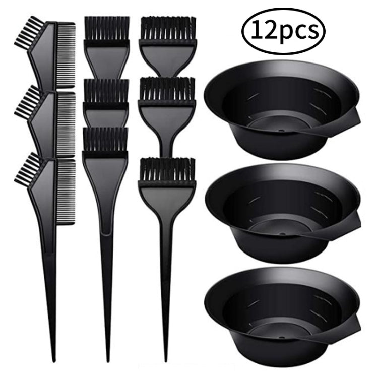 2 Sets Disposable Hot Dyed And Oiled Shawl Hair Dye Comb Set Hairdressing Tools, Colour: Oil Tool 12Pcs/set