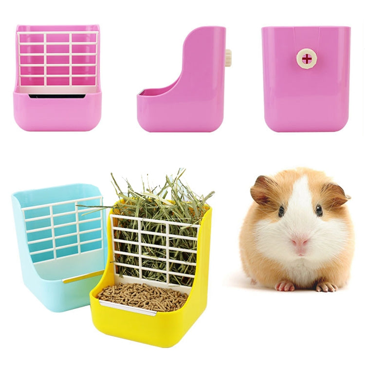2 In 1 Rabbit Food Basin Frame Fixed Guinea Pig Food Box
