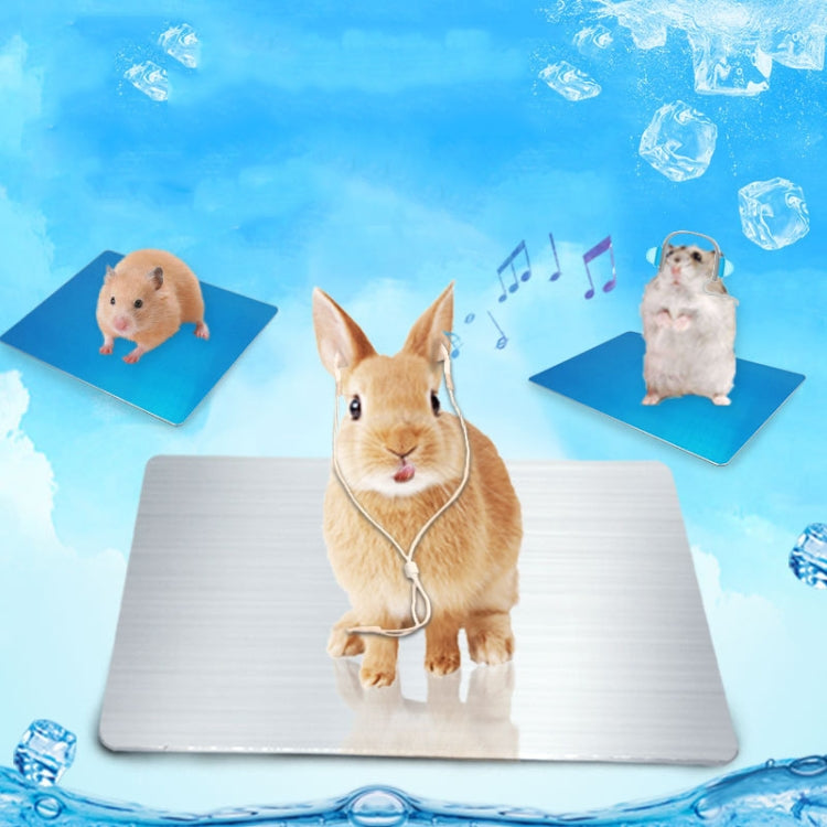 10 PCS 12x8cm Pet Hamster Summer Cooling Board Rabbit Guinea Pigs Cooling Aluminum Plate