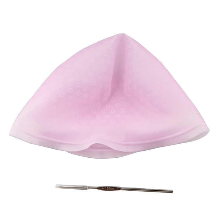 Highlighting Cap With Highlighting Needle Durable Silicone Hair Dyeing Tool, Color Random Delivery