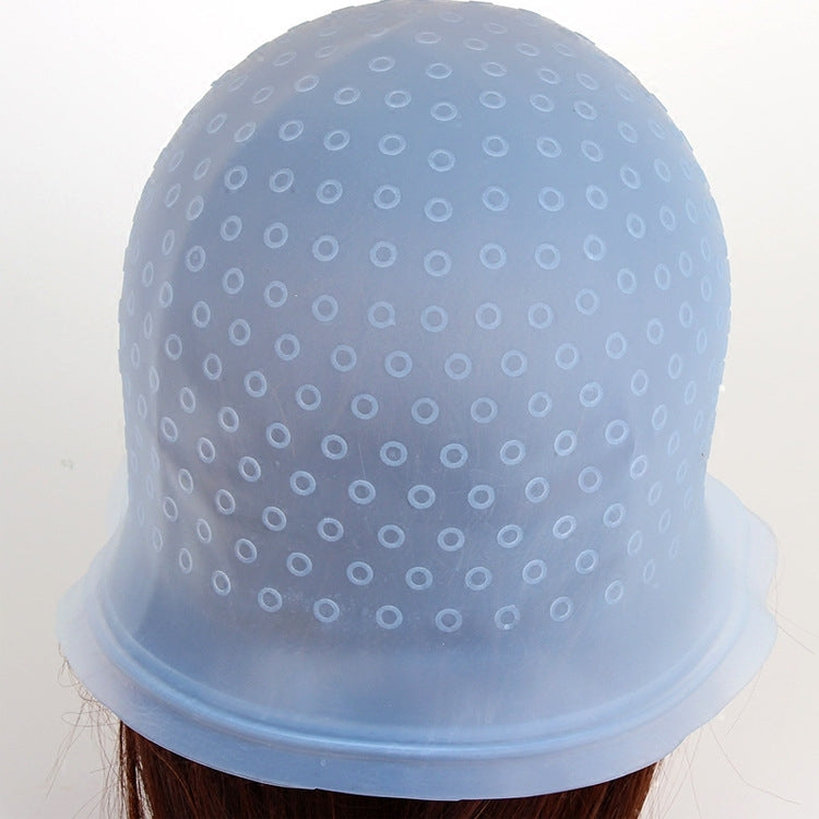 Highlighting Cap With Highlighting Needle Durable Silicone Hair Dyeing Tool, Color Random Delivery