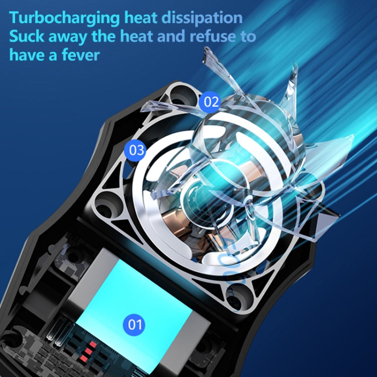 Mobile Phone Radiator Game Chase Drama Cooling Radiator, Style: GT05 Wind Cool (Black)