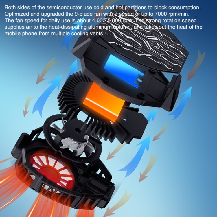 MEMO DL05 Semiconductor Cooling Mobile Phone Radiator with Colorful Lights