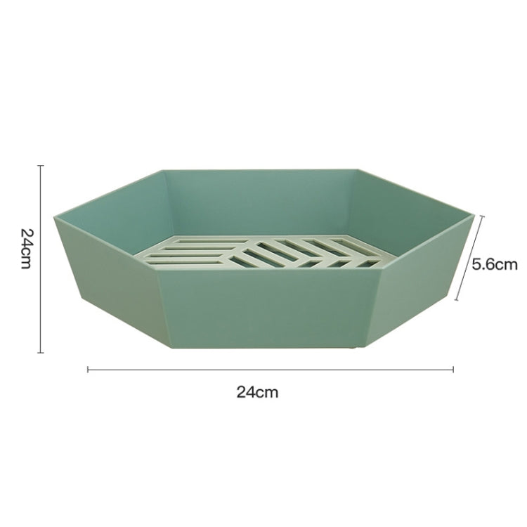 2 PCS Plastic Drain Washing Basket Fruit Storage Tray
