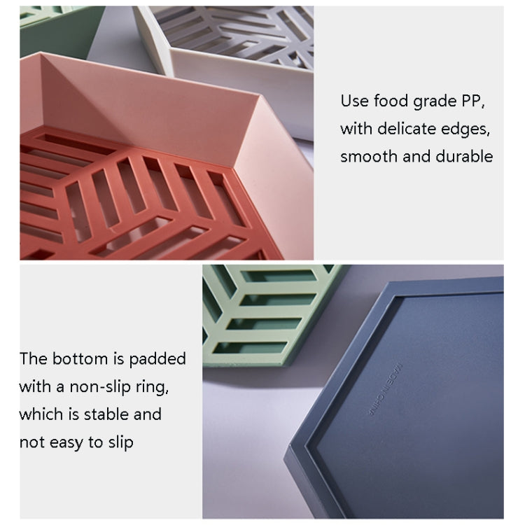 2 PCS Plastic Drain Washing Basket Fruit Storage Tray