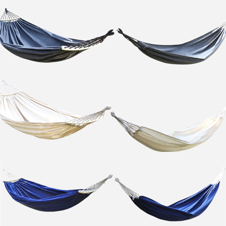 Thickened Canvas Hammock Outdoor Anti-rollover Portable Swing 190x80cm, Style: Non-stick White
