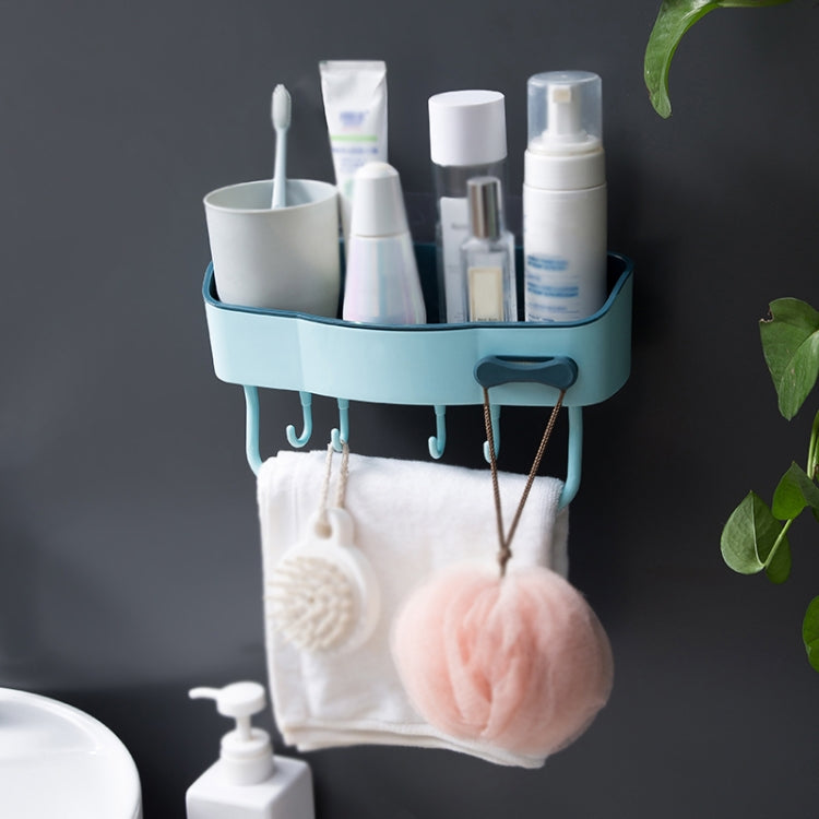 2 PCS Punch-Free Shelf Bathroom Suction Cup Storage Frame