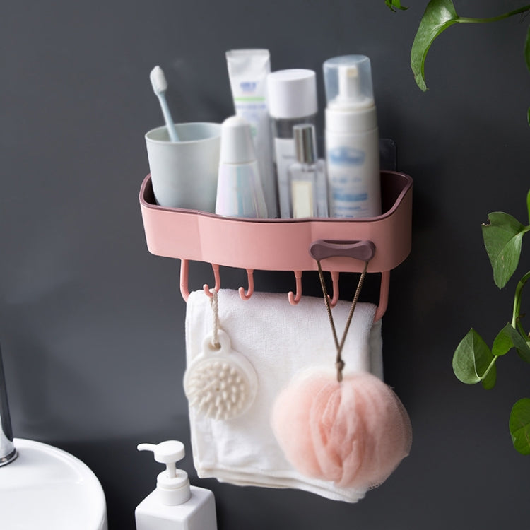 2 PCS Punch-Free Shelf Bathroom Suction Cup Storage Frame