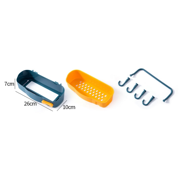 2 PCS Punch-Free Shelf Bathroom Suction Cup Storage Frame