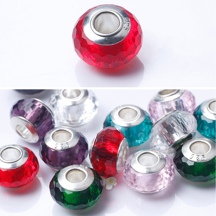 10 PCS W4-02 Colorful Crystal Big Hole Beads DIY Bracelet Accessories
